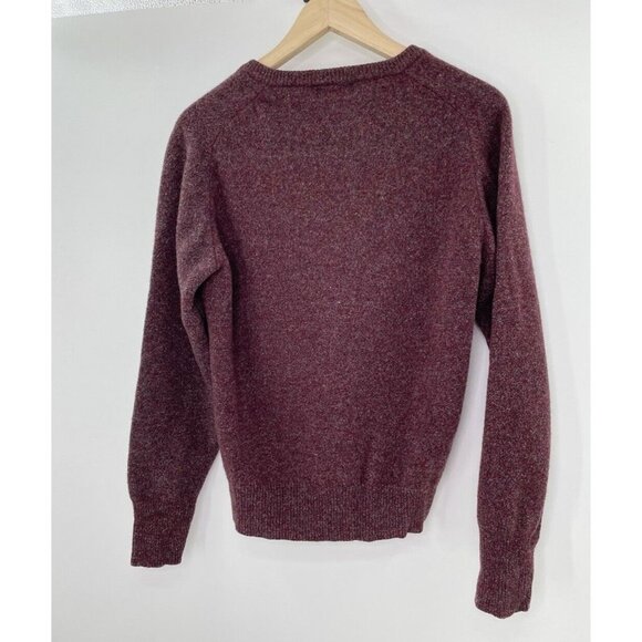 Vintage Lord & Taylor The Man Shop Sweater 100% LambsWool Burgundy Pullover Sz M - Picture 2 of 11